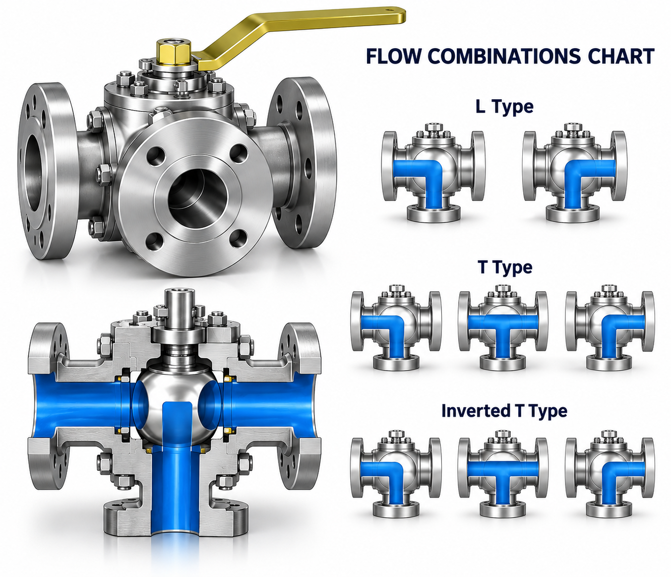 Three Way Ball Valve