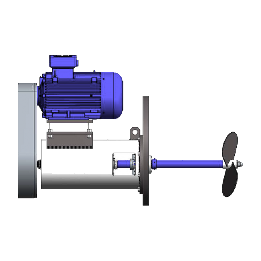 Fixed Side-Entry Belt-Drive Mixers with Shut-Off System