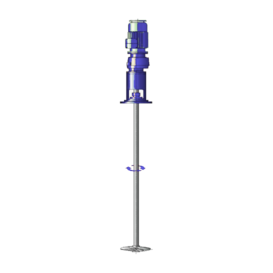 Fixed Agitators with Mechanical Seal, Flanged Mounting & Gear Reducer