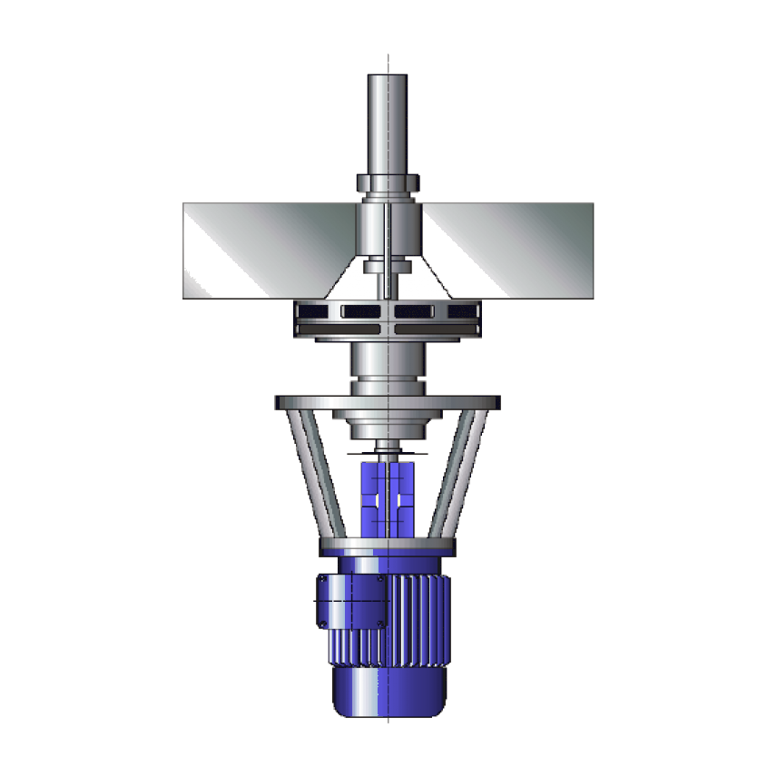 Bottom-Entry Fixed Agitators with Mechanical Seal & Flanged Mounting