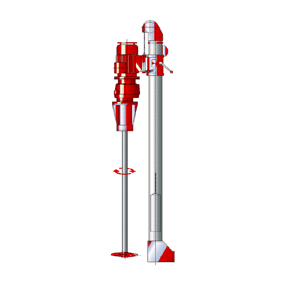 Mobile Wall-Mounted Agitators with Column Lifting System